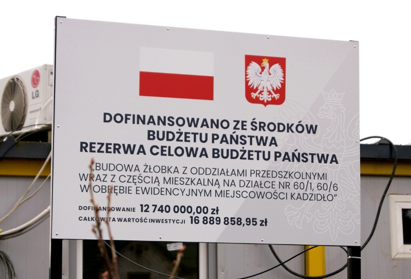 Rezerwa Celowa Budetu Pastwa "Budowa obka z oddziaami przedszkolnymi wraz z czci mieszkaln na dziace nr 60/1, 60/6 w obrbie ewidencyjnym miejscowoci Kadzido"